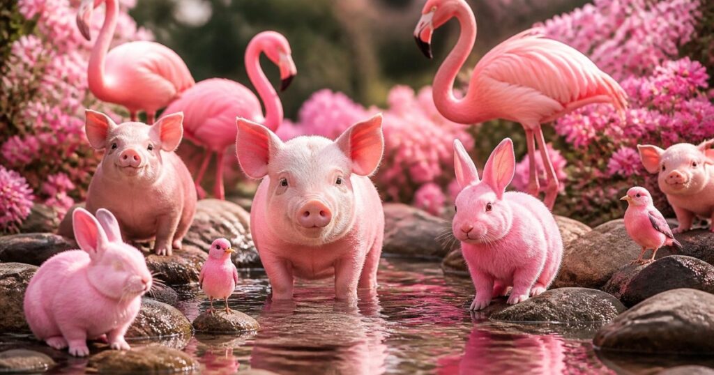 Pink Animals Puns